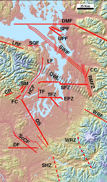 Wikipedia's map of Puget Sound faults